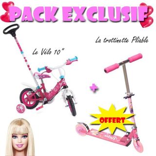 Stamp   Barbie   Pack Exclusif comprenant  Vélo 10 pouces avec canne