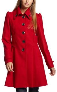 Jessica Simpson Womens Single Breasted Coat With Pleats