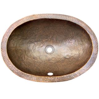 Hand hammered Antique Oval Copper Lavatory Sink