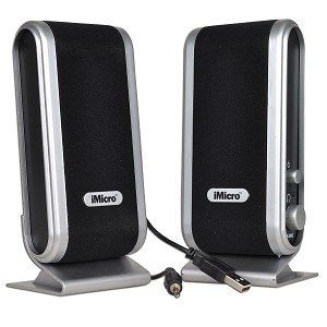 iMicro SP IMD168B USB 2.0 2 Piece Speakers (Black/Silver