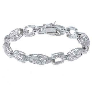 La Preciosa Sterling Silver Cubic Zirconia Link Bracelet MSRP $247.50