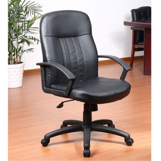 Aragon Black Bonded Leather Adjustable height Executive Chair Today $