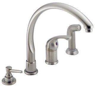 DELTA 174SSWF Kitchen Faucet Single Handle Stainless Steel   