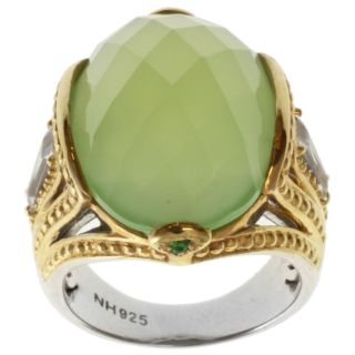 Michael Valitutti Two tone Green Chalcedony and White Topaz Ring Today