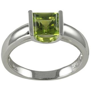 Gems For You Sterling Silver Princess Cut Peridot Ring Today $40.49 4