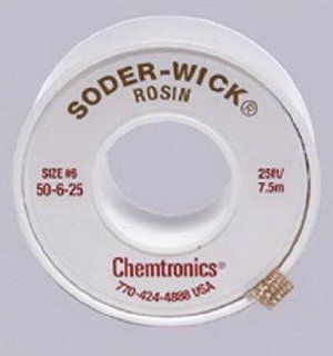 Chemtronics Desoldering Braid, Soder Wick, Rosin, .210, 25   