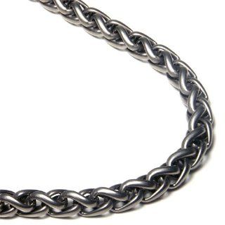 Titanium 7MM Wheat Chain Link Necklace 16 Jewelry