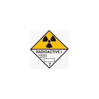DL016 Radioactive I 7, D.O.T. Shipping Labels fully conform to HM 181