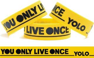 Yellow YOLO You Only Live Once Wristband Jewelry