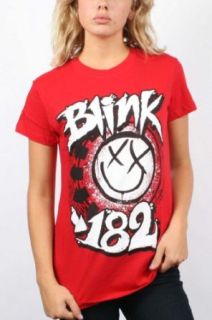 Blink 182   Juniors / Womens Big Type T Shirt In Red