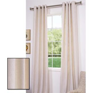 Light Cream Cotton Linen 120 inch Grommet Curtain Panel