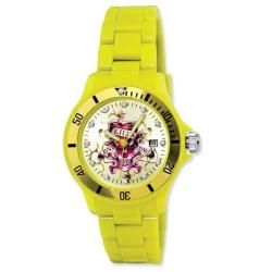 Ed Hardy Unisex Acrylic VIP Yellow Watch