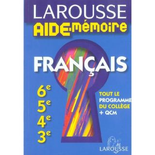 SCOLAIRE   ETUDIANT Aide Memoire Larousse; français ; 6ème/5ème