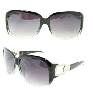 Womens 7075 Black/ Clear Plastic Square Sunglasses Today $13.00