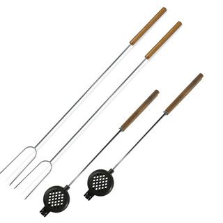 Buffalo Tools BBQ Fork and Round Pie Iron Set