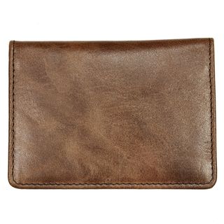 YL Brown Leather Credit Card Holder Wallet