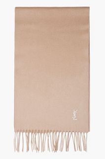 Yves Saint Laurent Long Beige Cashmere Scarf for men