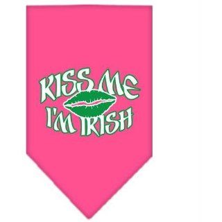 Kiss me Im irish Screen Print Bandana Bright Pink Small   Case Pack