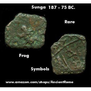 FROG. ANCIENT INDIA. Sunga 187   75 BC. RARE Square Coin