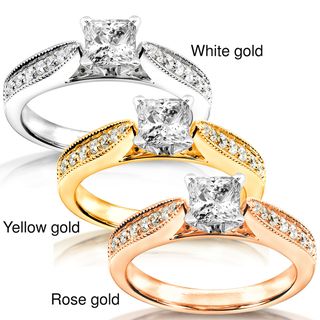 14k White Gold 5/8ct TDW Diamond Engagement Ring (H I, I1 I2