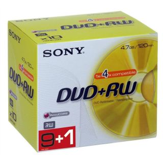 Sony DVD+RW 4x   Achat / Vente CD   DVD   BLU RAY VIERGE Sony Pack de
