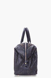Yves Saint Laurent Black Studded Easy Rock Duffle Bag for women