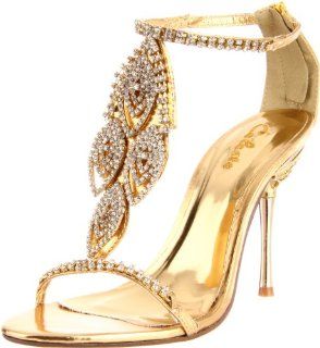 Celeste Womens Crystal 05 Ankle Strap Sandal Shoes