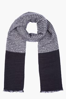KRISVANASSCHE Contrast Wool Blend Knit Scarf for men