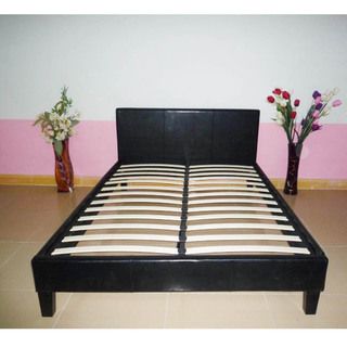 PU Brown Color Queen Size Bed