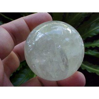 Zs6017 Gemqz Calcite Carved Sphere Inclusions Nice