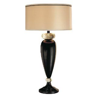 Ambience 12383 0 Black 1 Light Table Lamp with Crystal