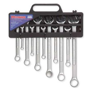 Westward 4PL86 Combo Wrench Set, Satin, 5/16 15/16in, 11Pc