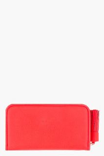 See by Chloé Long Coral Red Zip Wallet for women