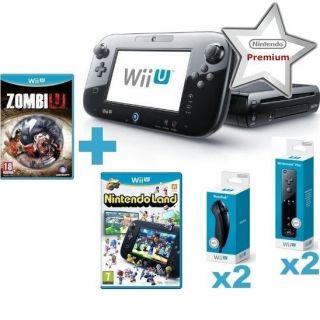 Contient le pack Wii U Premium Noir Zombi U + 2 nunchucks noirs + 2