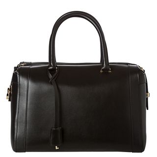 Salvatore Ferragamo Womens Marilyn Black Leather Satchel Handbag