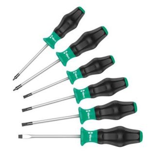 Wera 05345249001 Cushion Grip Combo Screwdriver Set, 6 Pc