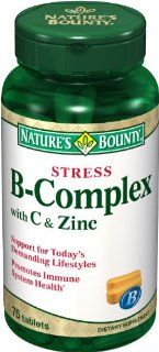 Natures Bounty Stress B complex with C and Zinc, 75