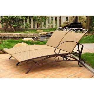 Valencia Resin Wicker/ Steel Frame Multi position Double Chaise Lounge