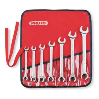 Proto J3700A Flare Nut Wrench Set, 6 Pt, 3/8 3/4 in, 7Pc