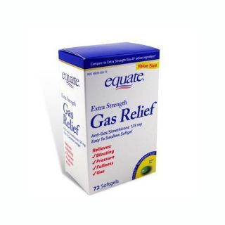 Equate 72 ct Extra Strength 125 mg Gas Relief (Pack of 2)