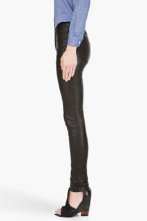 Diesel Black L rimmon Leather Pants for women