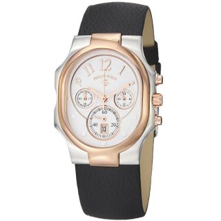 Philip Stein Womens Signature White Dial Two Tone Chronograph Watch