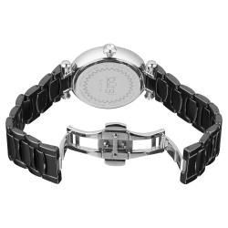 Burgi Womens Quartz Date Ceramic Bracelet Watch
