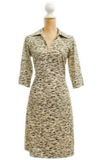 Jude Connally Navy and Cream Zebra Print Dress: Clothing