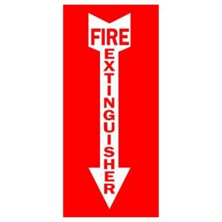 Brady 47039 Fire Extinguisher Sign, 14 x 3 1/2In, FEXT
