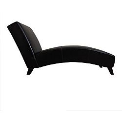 Cleo Black Leather Chaise