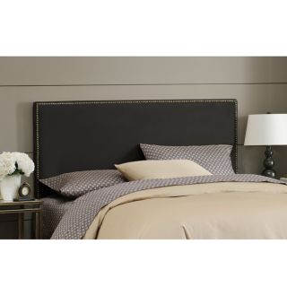 Wrightwood Full size Black Micro suede Nail Button Headboard Today: $
