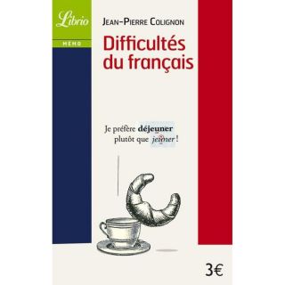Difficultes du français   Achat / Vente livre Jean Pierre Colignon