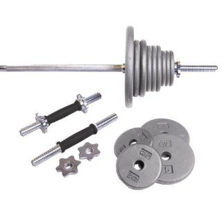 Grey 160 lb Weight Set / Threaded Ends