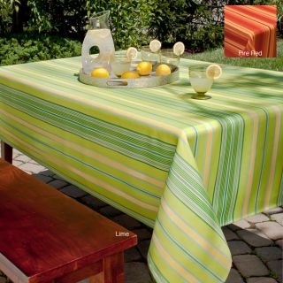 Stripe Rectangle Indoor/ Outdoor Stain Resistant Tablecloth (60 x 120